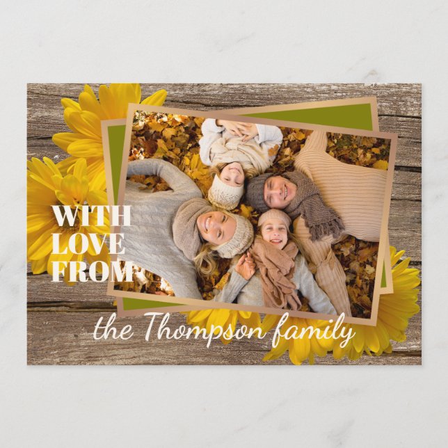 Personalizado Com Amor Por Cartão De Férias De Açã (Frente)