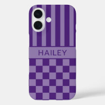 Personalizado com Listras Xadrez Roxo