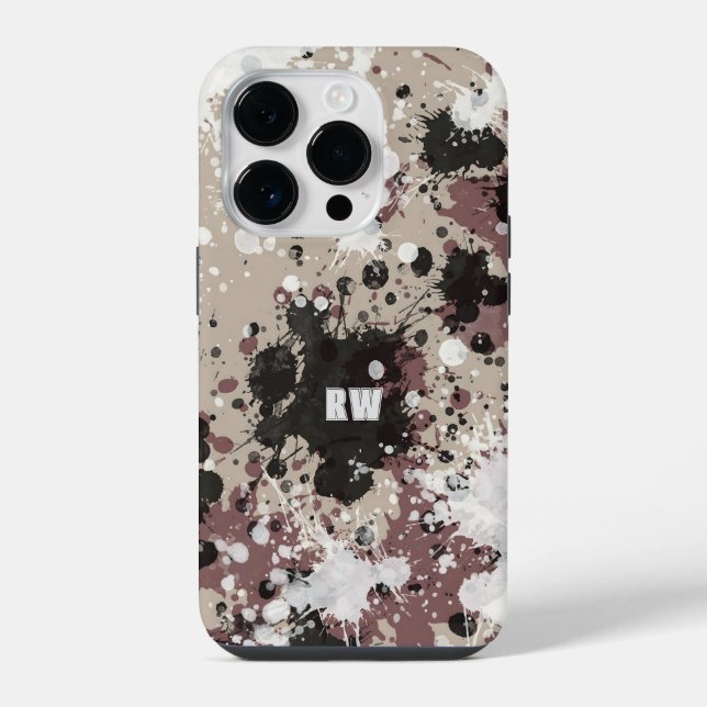 Personalizado com respingos de tinta modernos  (Verso)