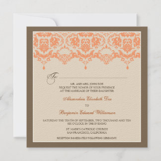 :personalizado: Convite para Casamento tema damasc