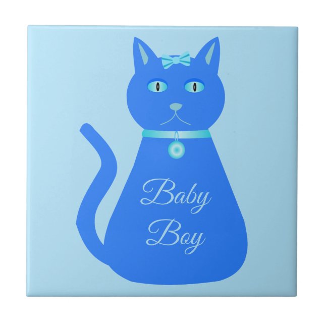 Personalizado de Gato de Bebê Azul-Cinto (Frente)