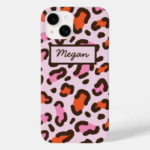 Personalizado de Impressão Animal Leopardo Cor-de-