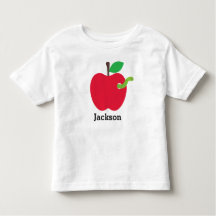 Personalizado de volta a Apple da escola a camisa