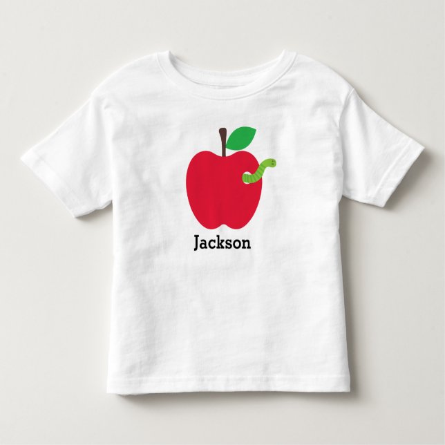 Personalizado de volta a Apple da escola a camisa (Frente)