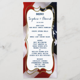 Personalizado do Menu de Casamento com Sinalizador
