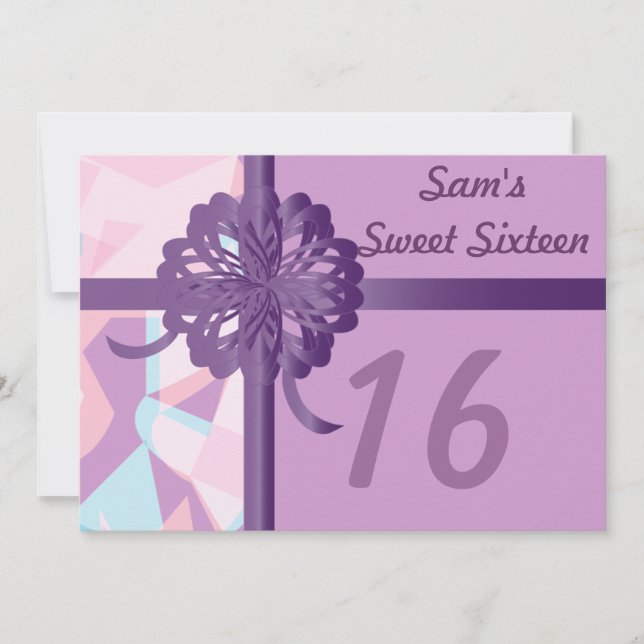 Personalizado Doce Dezesseis Convites - Personaliz (Frente)