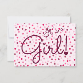 Personalizado, é uma garota! Placa Bolinhas rosa