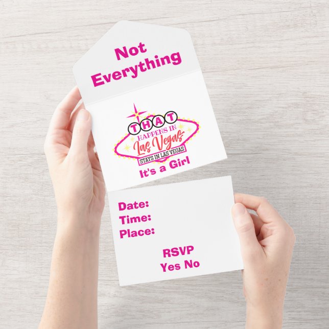 Personalizado É uma Menina Las Vegas (Aba destacável)