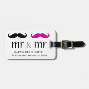 Personalizado Etiqueta de Bagagem do & Mustache