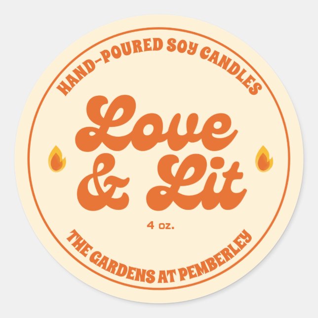 Personalizado - Etiqueta de Negócio de Velas (Frente)