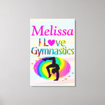 PERSONALIZADO EU AMO A IMPRESSÃO GINÁSTICA CANVAS
