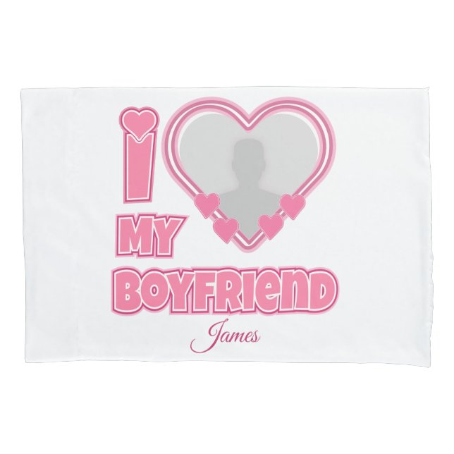 Personalizado Eu Amo Meu Namorado - Adicionar Foto (Frente)