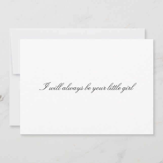 Personalizado "Eu serei sempre sua menininha" (Frente)