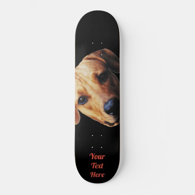 Personalizado Face De Cachorro No skate (Frente)