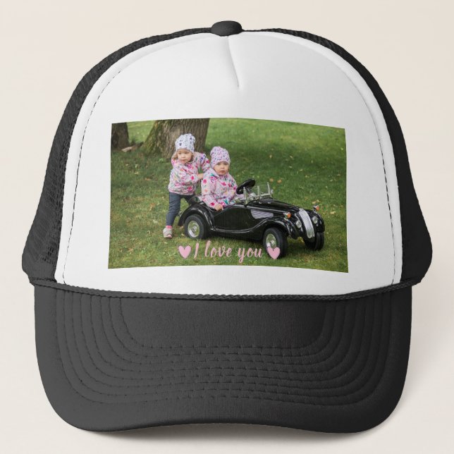 Personalizado, Foto e Texto. Boné Trucker (Frente)