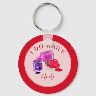 Personalizado I Do Unhas Glitter Chaveiro