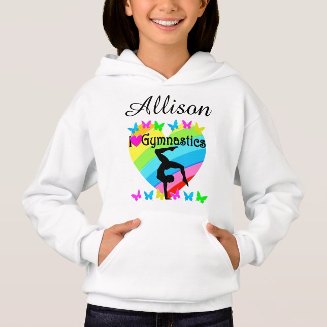 PERSONALIZADO INCRÍVEL EU AMO GINÁSTICA HOODIE (Frente)