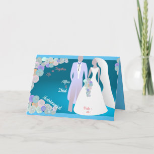 Personalizado Junto no Cartão de Casamento Dobrado