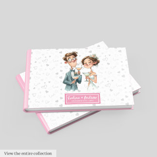 Personalizado Livro de Convidados de Casamento Qui