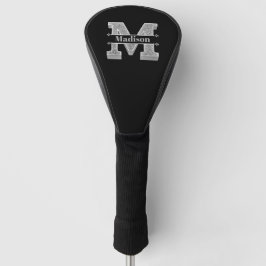 Personalizado M Inicial Silver Monograma Seu Nome
