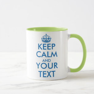 Personalizado mantenha a calma e a sua caneca do