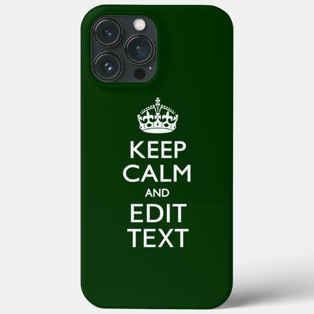Personalizado MANTENHA A CALMA E Edite o Texto Ver (Verso)