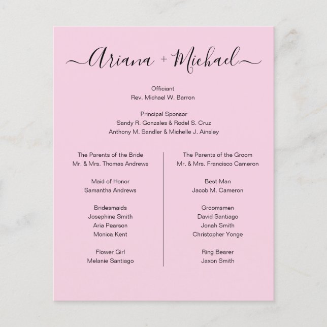 Personalizado Minimalista rosa Preto Simples festa (Frente)