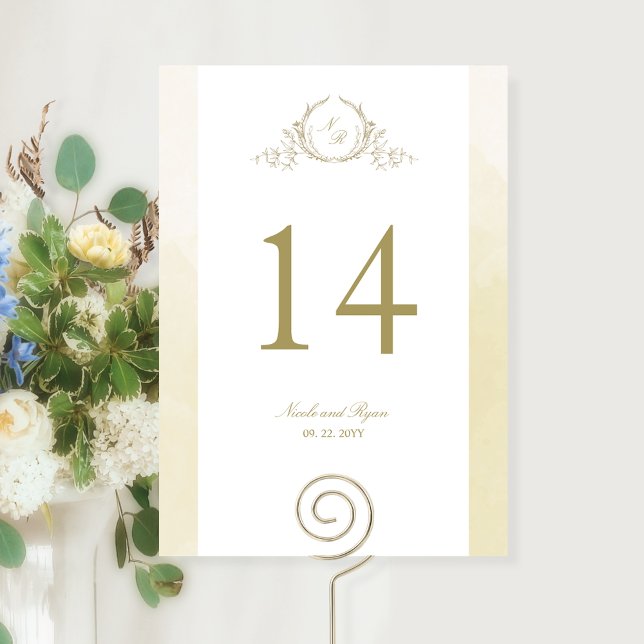 Personalizado, Monograma Chic Champanhe Casamento (Criador carregado)