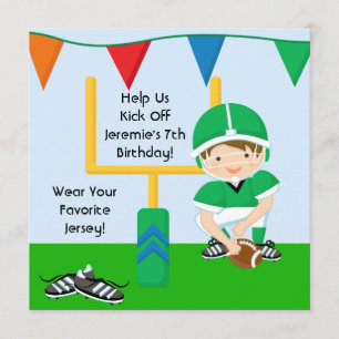 Personalizado no Convite de Aniversário de Futebo