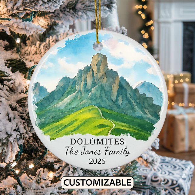 Personalizado O Ornamento Dolomites, Itália (Criador carregado)