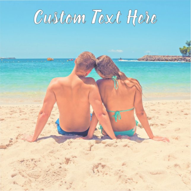 Personalizado o seu adesivo fotográfico com texto  (Frente)