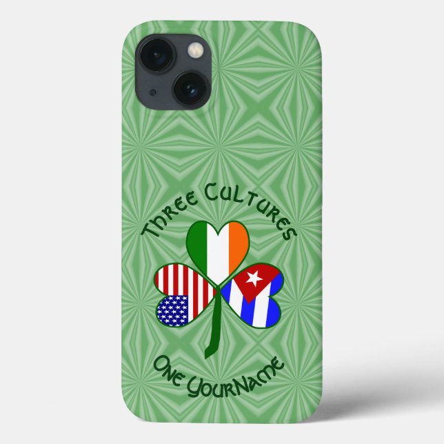 Personalizado o Shamrock irlandês dos EUA cubanos (Verso)
