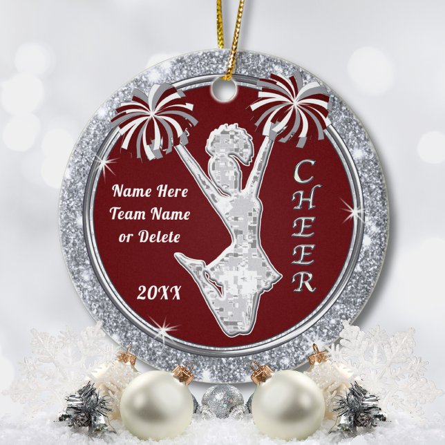 Personalizado, Ornamento De Cheerleaderes, Favorit (Christmas gifts for cheerleaders. Cheerleader Ornament. Cheer ornaments bulk. Cheerleading ornaments)