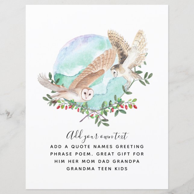 Personalizado OWLS (Frente)