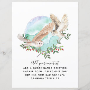 Personalizado OWLS