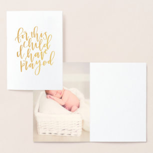 Personalizado para esta criança eu Prayed o cartão