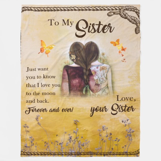 Personalizado para o meu cobertor da irmã (Frente)