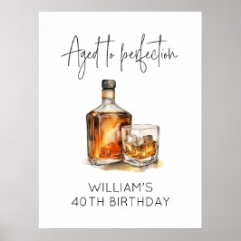 Personalizado para Poster de Aniversário de Uísque