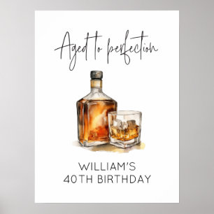 Personalizado para Poster de Aniversário de Uísque