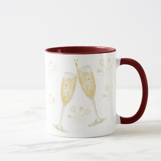 personalizado, personalizada, ano novo, caneca de  (Direita)