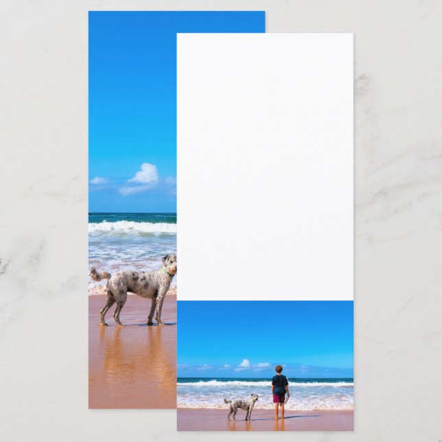 Personalizado Personalizado Menu Fotografia Pet (Frente/Verso)