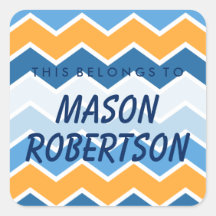 Personalizado Pertence Ao Adesivo Quadrado