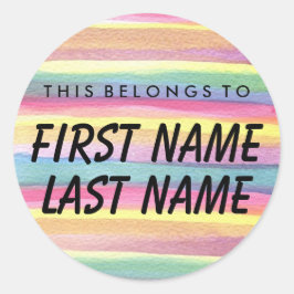 Personalizado Pertence Ao Adesivo Redondo