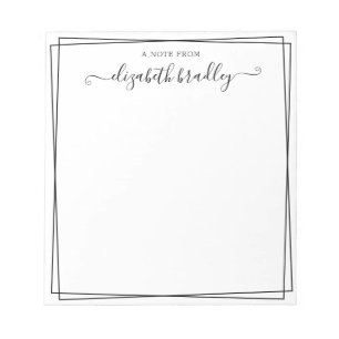 Personalizado por chic Da Mesa Do Bloco De Notas
