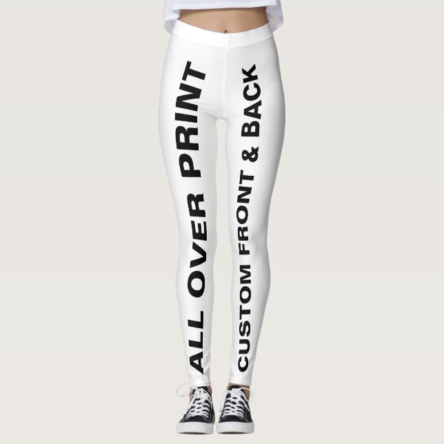 Personalizado por todas as leggings femininas Impr (Frente)