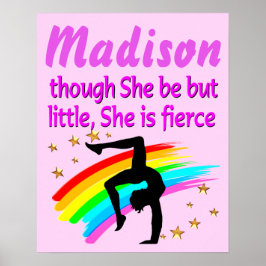 PERSONALIZADO POSTER DE GINTÁSTE MAIS PEQUENO, MAS