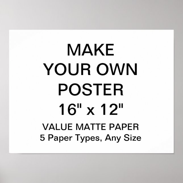 Personalizado Poster de Matriz de Valor de 16" x 1 (Frente)