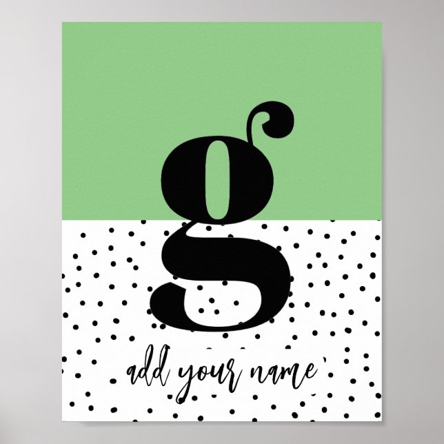 PERSONALIZADO - Poster - Minúsculas g (Frente)