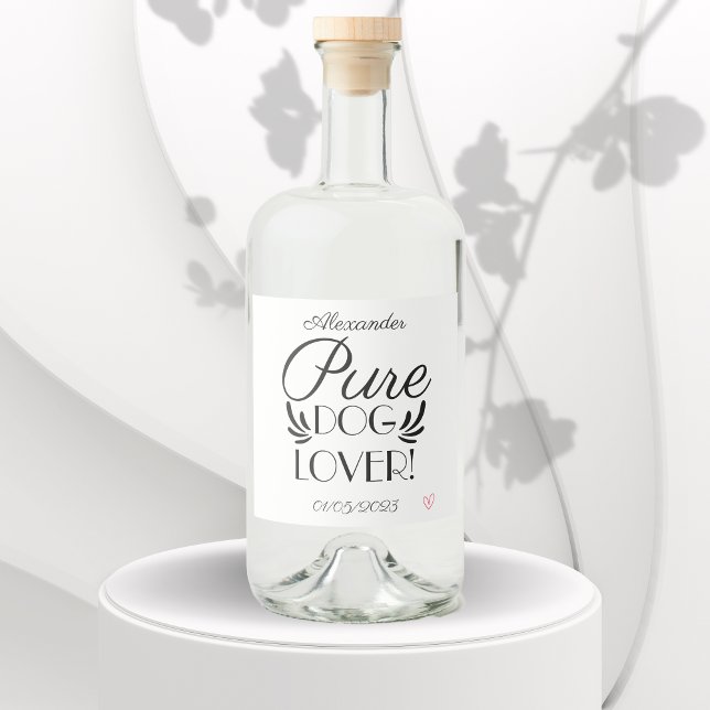 Personalizado "Puro Cachorro Lover" (Personalized "Pure Dog Lover" Liquor Bottle Labe)