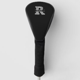 Personalizado R Monograma Inicial do Prata Seu Nom
